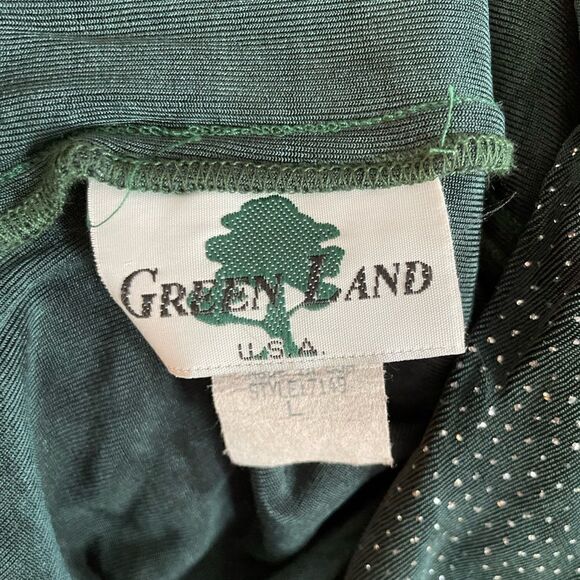 Green Land Sparkly Green Maxi Dress Size L EUC - Picture 7 of 8